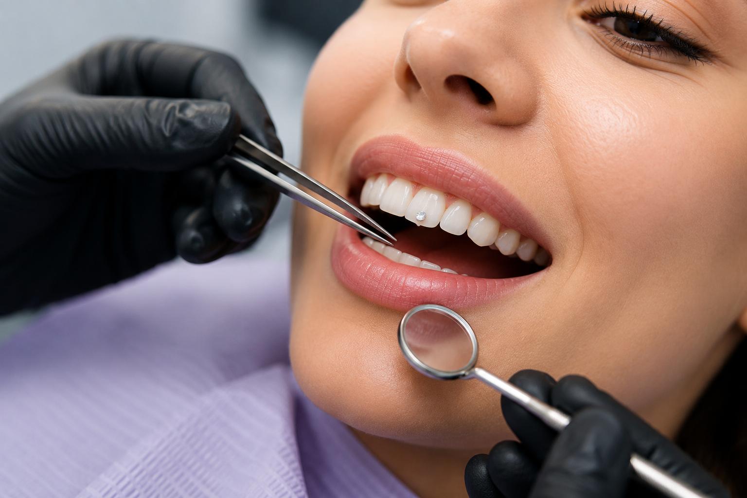 Aplicarea bijuteriei dentare: cât durează și ce presupune procedura