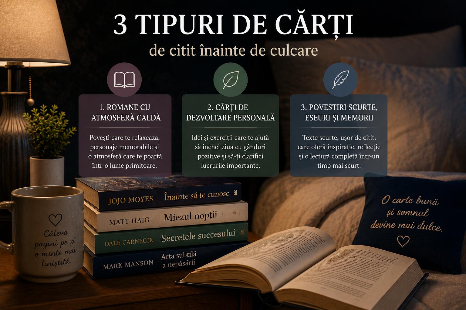 Lecturi potrivite pentru un somn liniștit